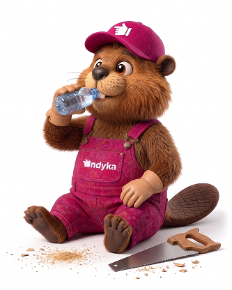 Mascote da Indyka sentado